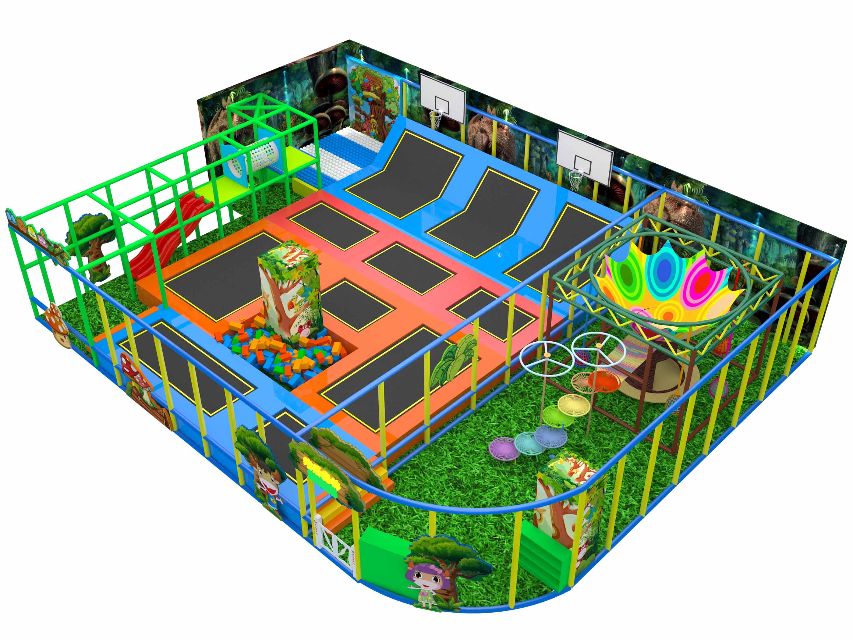 邯郸200平米蹦床效果图